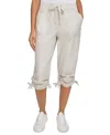 Calvin Klein Women's Convertible Cargo Capri Pants In Gray