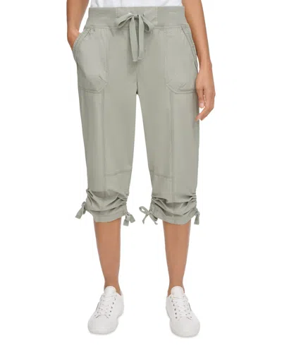 Calvin Klein Women's Convertible Cargo Capri Pants In Sagebrush