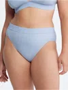 Calvin Klein Women's Core Tonal High Waist Bikini Bottom In Blue Chime