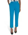 Calvin Klein Petite Lux Modern Fit Mid Rise Straight-leg Pants In Corsica