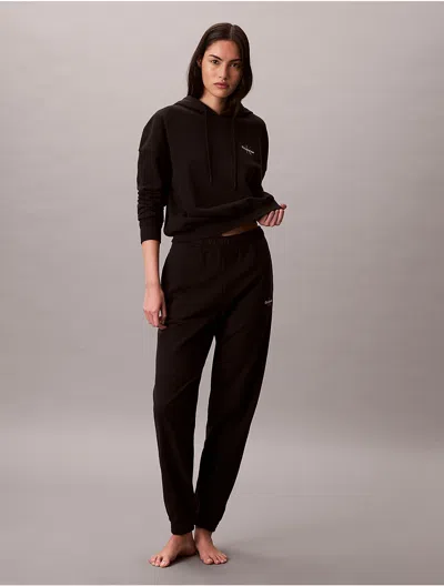 Calvin Klein Women's Cotton Blend Terry Joggers In Black