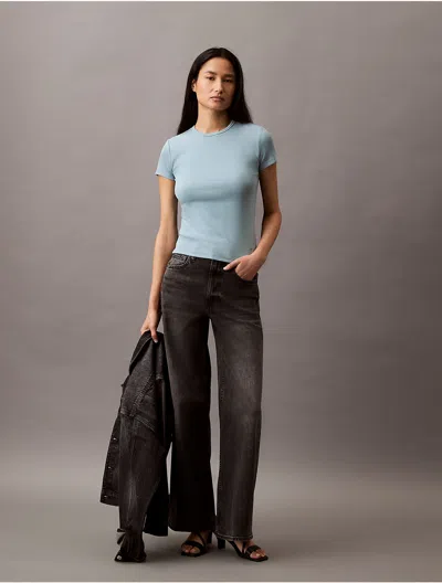 Calvin Klein Women's Cotton Contour Rib T-shirt In Arona
