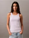 Calvin Klein Women's Cotton Contour Rib Tank In Evening Haze