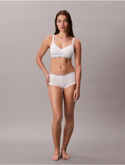 Calvin Klein Women's Cotton Modal Balance Boyshort In White