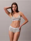Calvin Klein Women's Cotton Modal Balance Boyshort In Gray