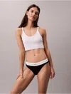 Calvin Klein Women's Cotton Modal Stretch Rib Bikini In Gray