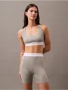 Calvin Klein Women's Cotton Modal Stretch Rib Lightly Lined Bralette In Grey Heather