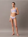 Calvin Klein Women's Cotton Modal Stretch Rib Lightly Lined Bralette In Lilac Quartz