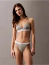 Calvin Klein Women's Cotton Modal Stretch Rib Unlined Triangle Bralette