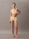 Calvin Klein Women's Cotton Modal Stretch Rib Unlined Triangle Bralette In Green