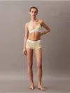 Calvin Klein Women's Cotton Modal Stretch Rib Unlined Triangle Bralette In Garden Glade