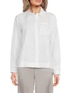 Calvin Klein Women's Cotton Poplin Button-front Shirt