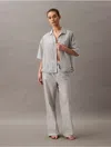 Calvin Klein Women's Cotton Poplin Logo Waistband Pants