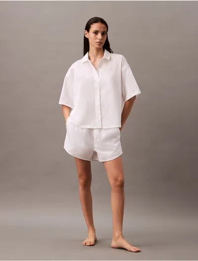 Calvin Klein Women's Cotton Poplin Lounge Shorts