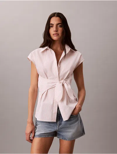 Calvin Klein Sleeveless Shirt In White