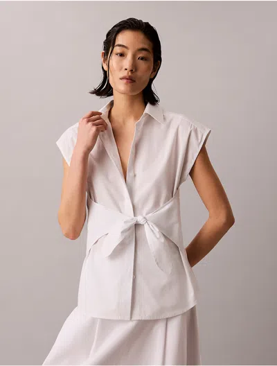 Calvin Klein Sleeveless Shirt In Pink