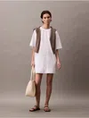 Calvin Klein Women's Cotton Relaxed Mini T-shirt Dress In Brilliant White