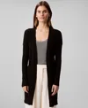 Calvin Klein Women's Cotton Ribbed Open-front Duster Cardigan In Black