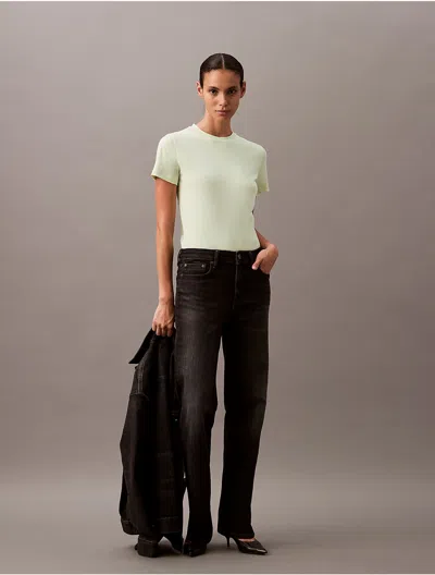 CALVIN KLEIN WOMEN'S COTTON SILK TEE