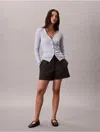 Calvin Klein Women's Cotton Stretch Chino Shorts In Black