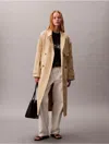 Calvin Klein Marisol Cotton-blend Trench Coat In White