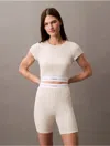 Calvin Klein Women's Cotton Stretch Rib Bike Shorts