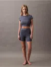 Calvin Klein Women's Cotton Stretch Rib Bike Shorts In Grisaille