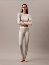 Calvin Klein Women's Cotton Stretch Rib Leggings In Grey Heather