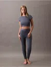 Calvin Klein Women's Cotton Stretch Rib Leggings In Grisaille