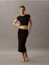 Calvin Klein Women's Cotton Stretch Rib Skirt