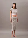 Calvin Klein Women's Cotton Stretch Rib Skirt