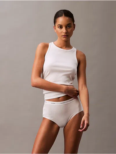 Calvin Klein Women's Cotton Stretch Sleep Tank Top In White