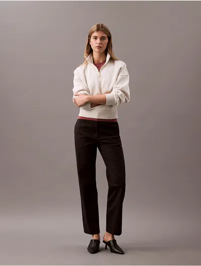 CALVIN KLEIN WOMEN'S COTTON STRETCH STRAIGHT FIT CHINO PANTS