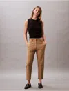 Calvin Klein Women's Cotton Stretch Straight Fit Chino Pants