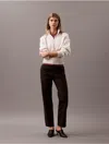 CALVIN KLEIN WOMEN'S COTTON STRETCH STRAIGHT FIT CHINO PANTS