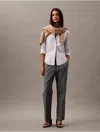 Calvin Klein Women's Cotton Stretch Straight Fit Chino Pants In Stormy Weather
