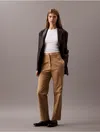 Calvin Klein Women's Cotton Stretch Straight Fit Chino Pants In Tigers Eye