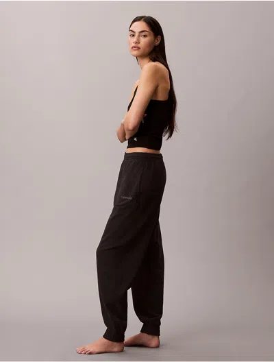 Calvin Klein Women's Cotton Terry Blend Sleep Jogger In Black