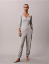 Calvin Klein Women's Cotton Terry Blend Sleep Jogger In Gray