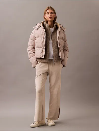 Calvin Klein Women's Cotton Terry Pants In Peyote