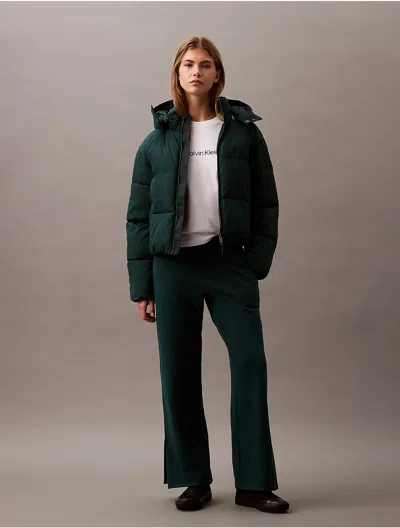 Calvin Klein Women's Cotton Terry Pants In Ponderous Pine
