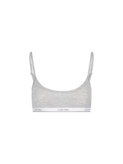 Calvin Klein Lightly Lined Bralette In Burgundy