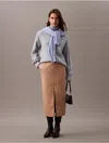Calvin Klein Women's Crepe Midi Pencil Skirt In Amphora