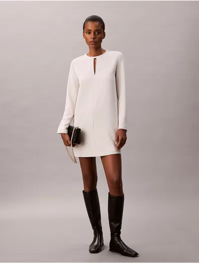 Calvin Klein Women's Crepe Tailored Mini Dress In White