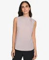 Calvin Klein Women's Crewneck Sleeveless Top In Oyster