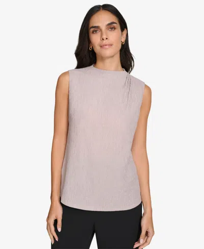 Calvin Klein Women's Crewneck Sleeveless Top In Oyster
