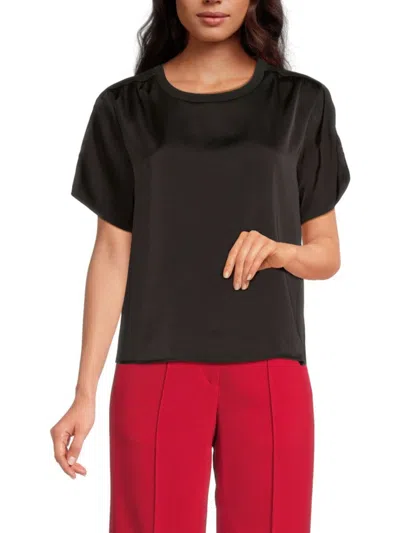 Calvin Klein Women's Crewneck Top In Black