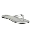 Calvin Klein Women's Crude Slide On Casual Flat Sandals In Silver