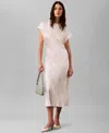 Calvin Klein Women's Crushed Satin Midi Sheath Dress