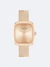 Calvin Klein Women's Adore Rose Gold Tone Stainless Steel Mesh Bracelet Watch, 30mm In Gold